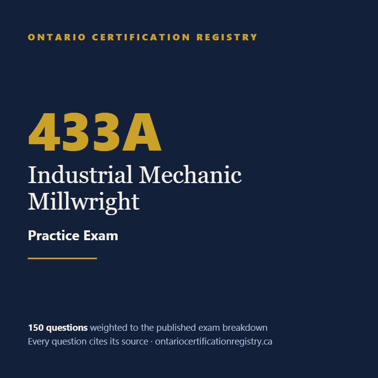 Industrial Mechanic Millwright (433A) Practice Exam cover